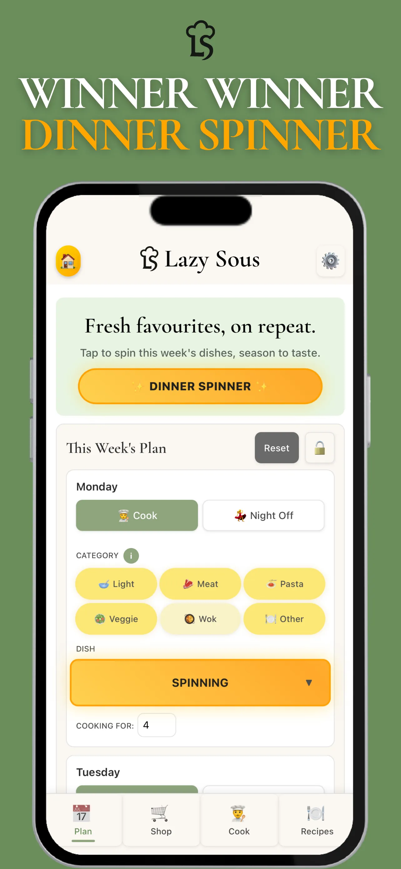 Lazy Sous Dinner Spinner